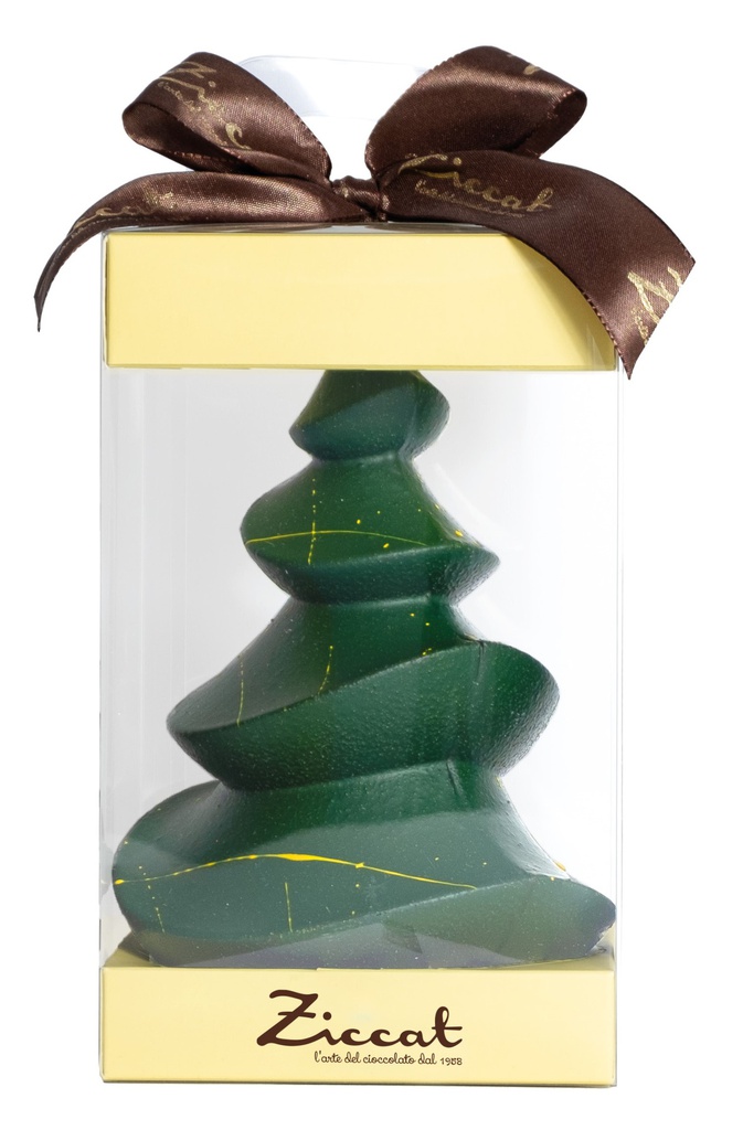 Sapin de noël spirale verte chocolat noir 250g x 8