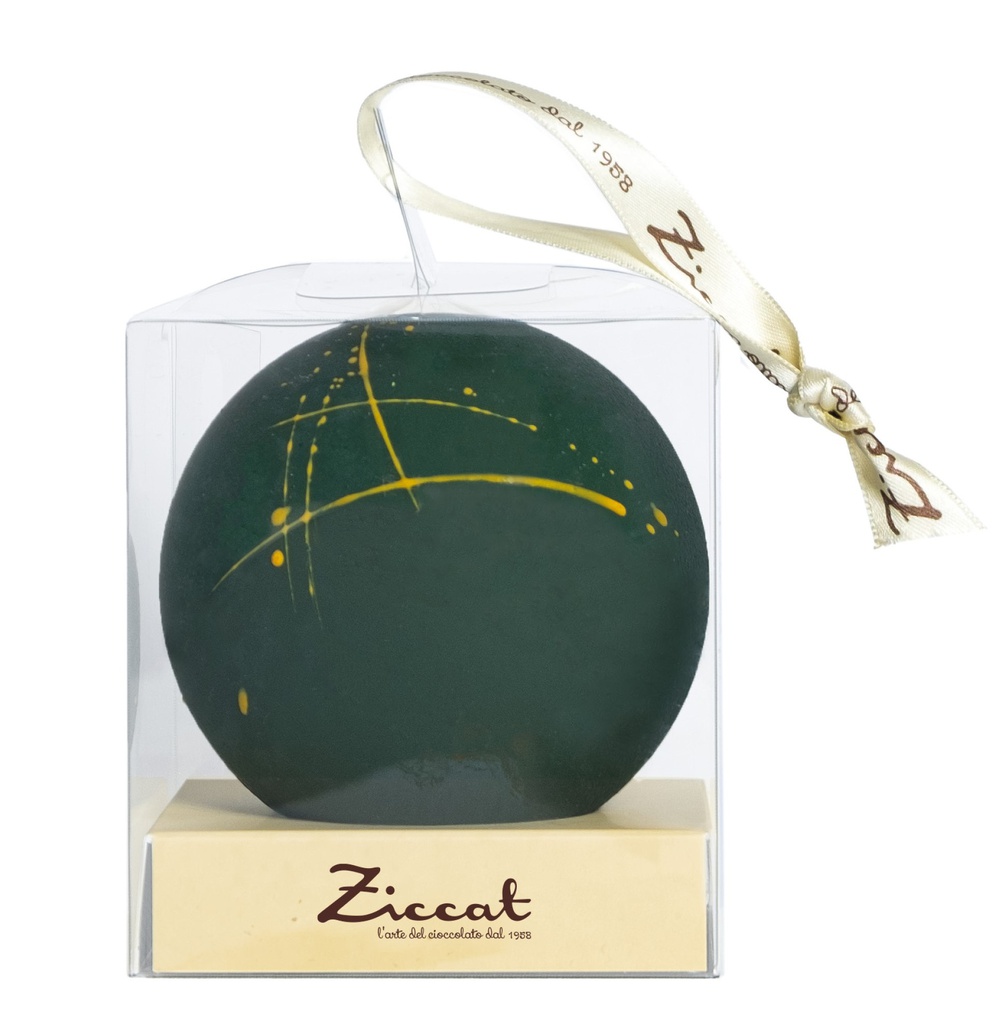 Boule de noël verte chocolat noir 100g x 12