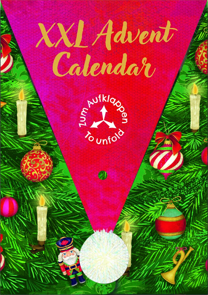 Calendrier sapin de l'Avent XXL h70x35  75g x14