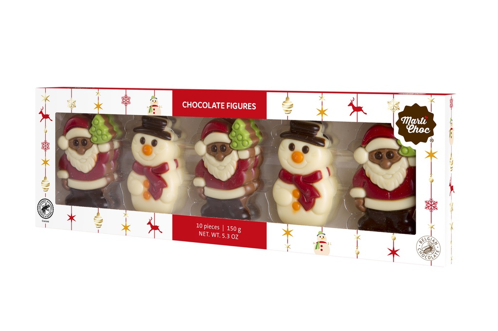 Réglette 10 figurines chocolat plat 150g x 12