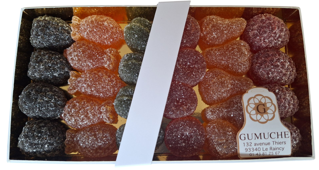 Boite 26 fruits en pâte de fruit 220g x 4