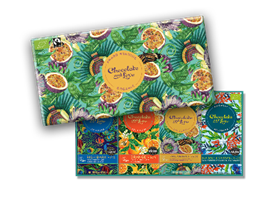 Boite décor 4 tablettes choc noir et fruits BIO 325gx10