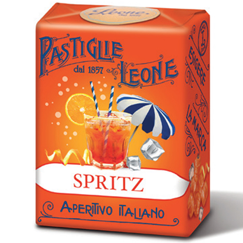 Pastilles Spritz, 30 g. Display de 18 boites carton.