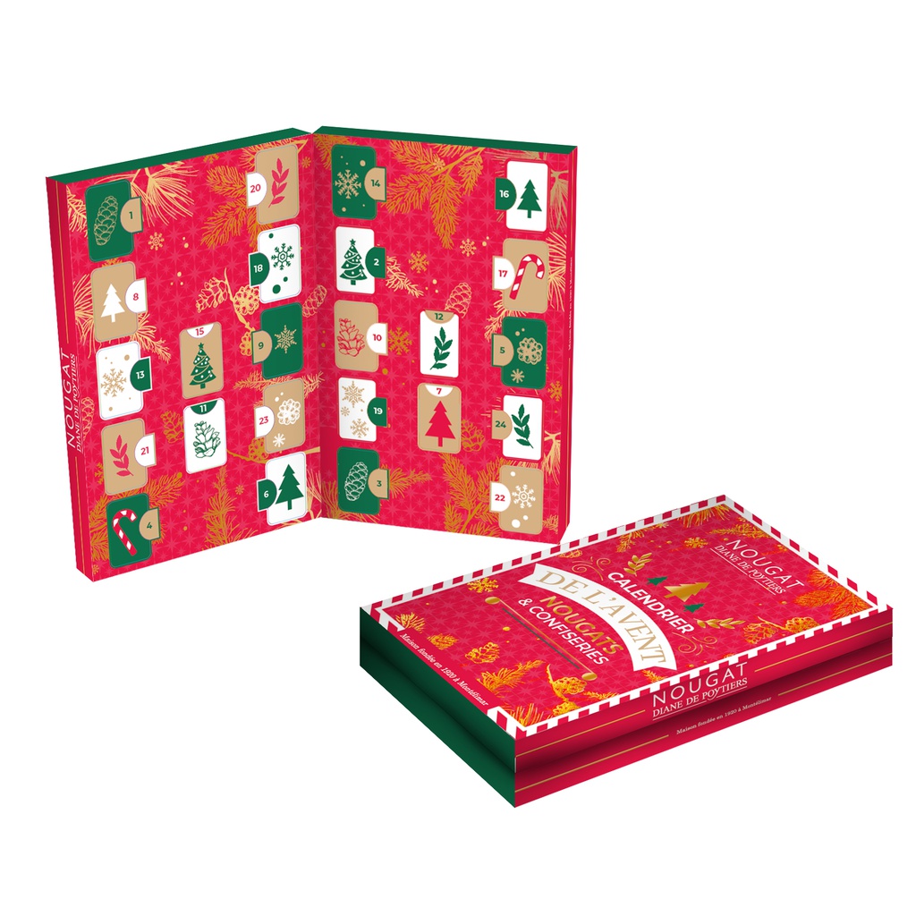 Calendrier de l'Avent nougat confiseries mixtes 170gx6